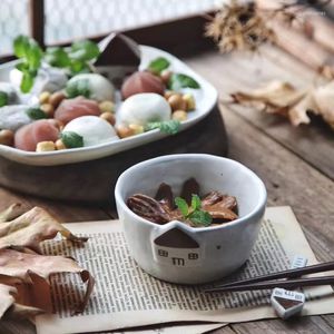 Assiettes en céramique Set Bowls cuillères et cadeaux créatifs japonais