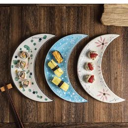 Borden Keramisch servies Onregelmatig bord Japanse keuken Sushi Schotel Snack Creatieve Retro Moon Kitchen Restaurant Set