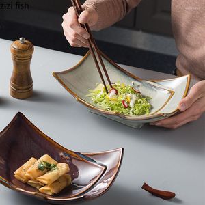 Borden keramisch groentebord dineren gerechten koken sashimi sushi schotel creatief restaurant onregelmatige vorm snack desserts lade