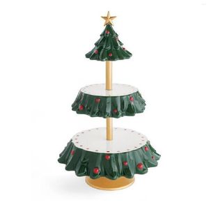 Platen kerstboom dessert tafel display rek gelaagde candy lade mini snack buffet cupcake standaard cakes fruit koekjesplaat naar e0r0