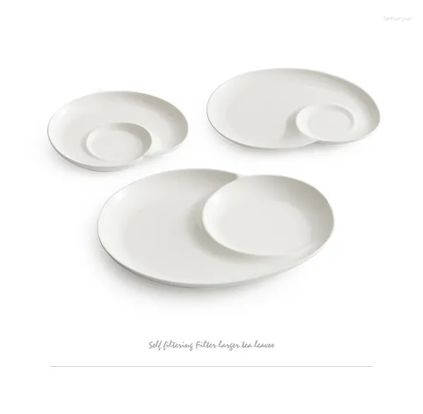 Platos placas de la nube de la bandeja espiral placa de bandeja de bandeja con plato de vinagre para papas fritas para el hogar creativo