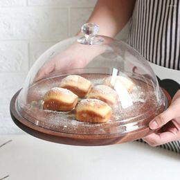 Assiettes couvercle gâteau dôme plateau en verre support affichage Cloche servant Dessert pâtisserie couvercle plateau assiette désert