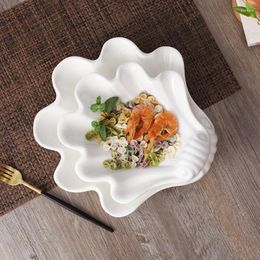 Borden creatief keramisch bord pure witte schaal decoratief huis middag schotel onregelmatige kunst restaurant sashimi sushi