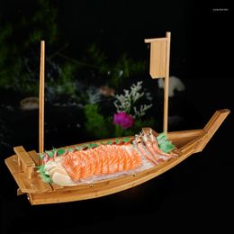 Platen creatieve draken boot luxe tatu droog ijs schotel sushi tafel container Japanse keukenplaat set