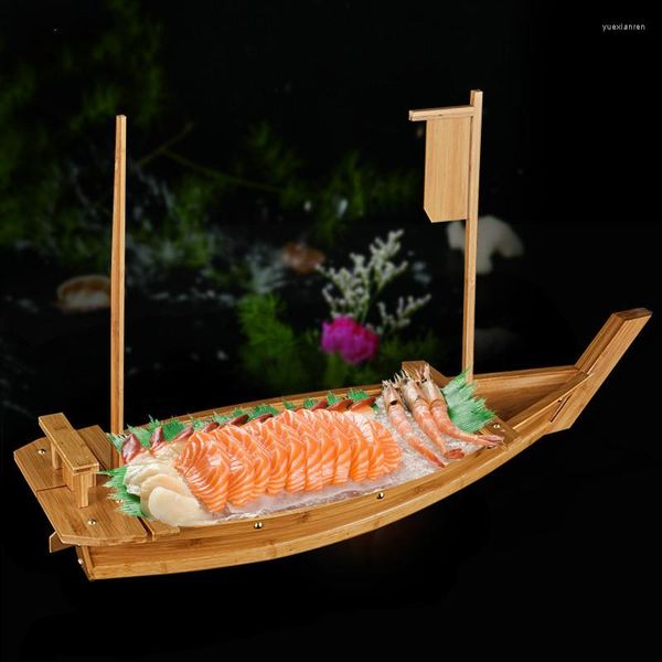 Assiettes créatives bateau Dragon de luxe, plateau de glace sèche Tatu, conteneur de Table à Sushi, ensemble d'assiettes de Cuisine japonaise