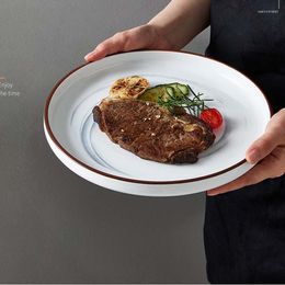 Borden creatief ins marmeren el keramiek servies bord schotel home light luxe westers diner