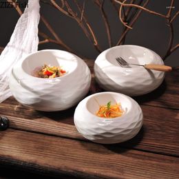 Platen creatieve isolatie bord Chinees ronde keramiek servies dessert dinersoep restaurant decoratie hoofdgerecht