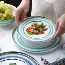 Platen creatieve luxe bord sets Nordic Style Phnom Penh Crockery Dinner Steak Zestaw Obiadowy servies set di50pz