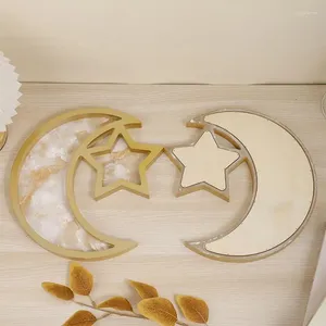 Assiettes Design créatif lune étoile pour Kurban Bairam Eid Table de fête décor de Festival musulman plateau de service mignon Ramadan