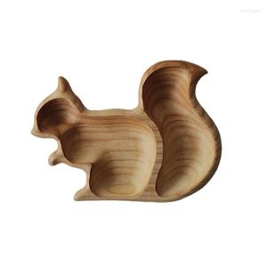Platen creatieve snacklade houten fruit diervormige notenplaat schotel specialiteit platen.