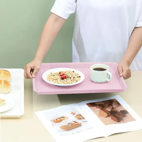 Assiettes plateau décoratif capacité de service avec Base antidérapante en plastique réutilisable sans Bpa pour biscuits aux fruits Desserts