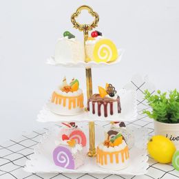 Assiettes à gâteaux détachables, support à gâteaux, fête d'anniversaire, mariage, pâtisserie, Cupcake, assiette à fruits à 3 niveaux, M68E