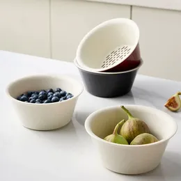 Assiettes plate-forme à fruits à double couche Panier de lavage de cuisine