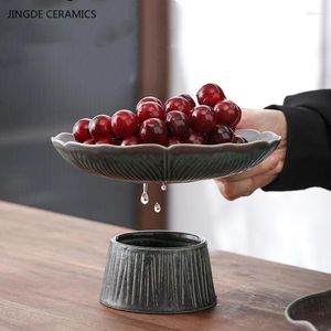 Assiettes draineables Plaque de fruits en céramique