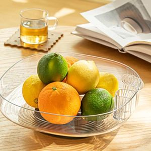 Assiettes Drainage Fruit Plat avec 6pcs Forks réutilisables Easy Cleaning Candys Container For Home Kitchen