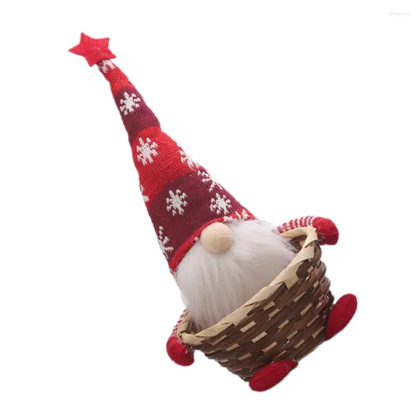 Panier à bonbons de noël européen et américain, assiettes, panier tissé pour aînés, organisateur en coton PP Gnome