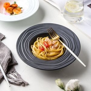 Borden Europees keramische bord creativiteit stro hoed decoratieve westelijke pasta moderne eetkamer dessert schotel keuken servies