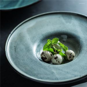 Borden Europees creatief keramisch westerse soepplaat stro home diepe restaurant ronde lade salade