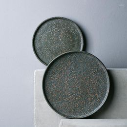 Teller Europäischen Stil Keramik Runde Flache Tablett Flacher Teller Steak Große Teeschale Haushalt Esszimmer Geschirr