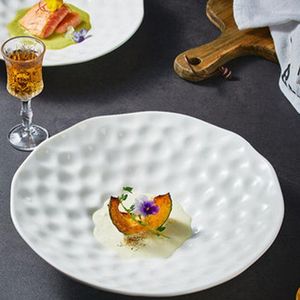 Assiettes FANCITY Assiette Sense Haut de Gamme El Dadong Conception Artistique Plats Caractéristiques Créatives Vaisselle Chinoise Luxe Léger Luxe