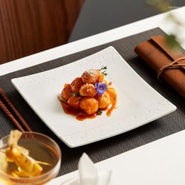 Assiettes FANCITY assiette carrée légumes maison haut de gamme 2023 lumière luxe Net rouge japonais créatif céramique El vaisselle