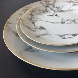 Assiettes mode colorée pour dîner en céramique Ensemble de vaisselle rustique Dîtumes de luxe pour le mariage ou la fête d'anniversaire