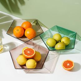 Borden mode creatief huishouden transparante vijfsterren fruitplaat Europeaan plastic
