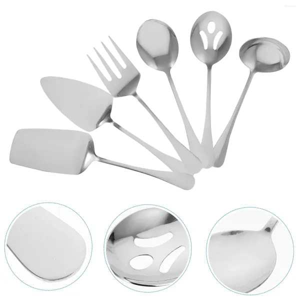 Platos Tenedores Juego de cubiertos de acero inoxidable Cubiertos Suministros de cocina Utensilios para servir buffet