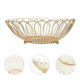 Assiettes Panier de fruits Bol Bowl Tribour Pitre de fer Vegetable Végétable PanketsMetal Plate maître pièce Organisateur de bureau Snack