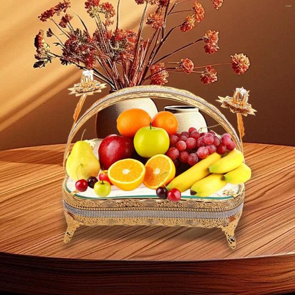 Assiettes Panier De Fruits Organisateur De Table Réception Bol De Service Bonbons Snack Plateaux Conteneur Pour Fête De Mariage Cuisine Ferme Décorative