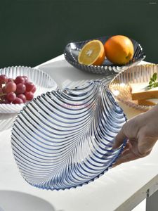 Assiettes assiettes à fruit Verre moderne salon maison maison créative graine de melon