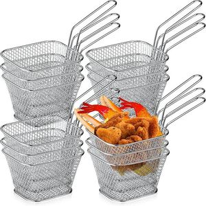 Borden Fry Basket French Holder Chip Mini Baskets Voor Serveren Herbruikbare Fries Friteuse Thuis