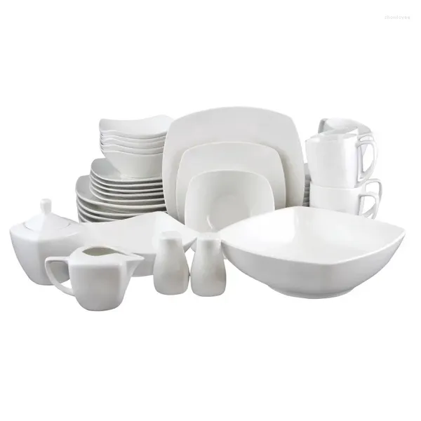 Assiettes Gibson Zen Buffet Ware Service de table 39 pièces, plats et services de dîner