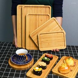 Borden giemza groot serviesgoed bamboe rechthoekige dinertaart display standaard theeslade houten gepartitioneerde schotel snuisterij