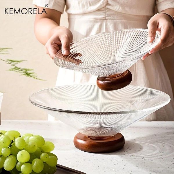 Platos placas de frutas pequeñas con base de madera sencilla creatividad decorativa decorativa mesa de café caramelo