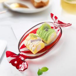 Assiettes en verre spécialité pour collation bonbons gâteau Dessert assiette de rangement vaisselle de cuisine plat salle à manger bol à fruits décoratif