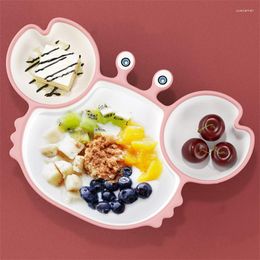 Assiettes en Silicone de qualité, plats à fruits pour bébé, dessin animé mignon en forme de crabe, assiette à salade, cuillère fourchette pour enfants, ensemble de vaisselle antidérapante