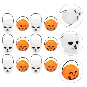 Placas de halloween accesorios de caramelo recipiente cubos de calaba