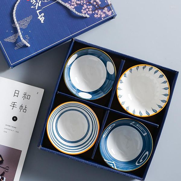 Assiettes Hefeng peintes à la main vaisselle personnalisée bol japonais affaires ensemble ménage céramique banque or boutique cadeau