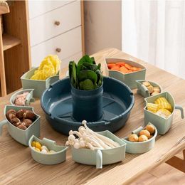 Assiettes articles pour la maison Pot rotatif nordique boîte de rangement de légumes Double grille lavabo panier de vidange ingrédients plateau de fruits