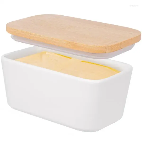 Assiettes Plat de beurre domestique avec couvercle Controupe Contaiteur Contauteur Silicone Scelling Cover Hewder pour comptoir de cuisine