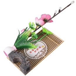 Platen Japanse kunstmatige bloemenbloemen bloem sashimi plaat sushi serveerlain ornamenten desktop planten pruim