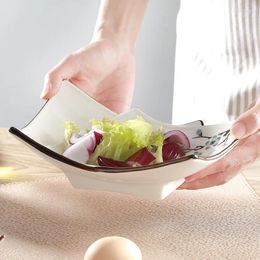 Borden Japans keramisch servies tabelgare onregelmatig vierkante schotel dinert bord huis restaurant decoratief