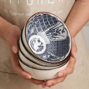 Borden Japanse keramisch serviesplaat blauw en wit porselein kleine rijstkom 1 stks willekeurige kleur