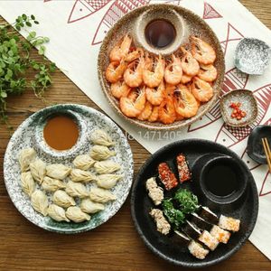 Assiettes Assiette À Dîner Japonaise Crevettes Créatives Boulette Avec Vinaigre Plat Ménage Spécial El Vaisselle En Céramique