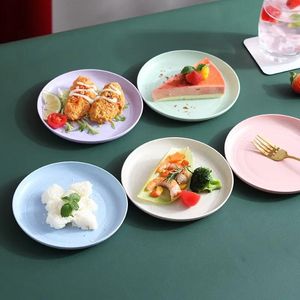Assiettes japonaises en plastique, assiette à cracher d'os de ménage, mignonne petite paille de blé, déchets de repas, plat d'accompagnement circulaire
