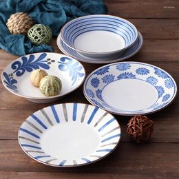 Borden Japanse keuken keramische full set ontbijtdessert snack -bestek serveer decoratieve pratos home tuin oa50ps