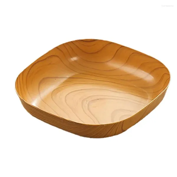 Assiettes de cuisine japonaise minimaliste, ensemble de grains de bois, plateau à fruits domestique et Commercial, assiette à thé en plastique