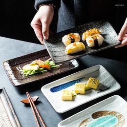Platos Pincho Japonés Rectangular Cerámica Sushi Alas A La Parrilla Olla Guarniciones