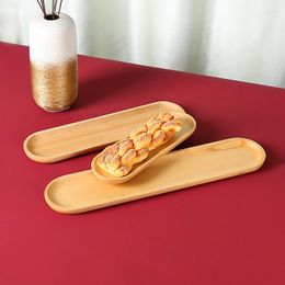 Borden Japanse stijl ovaal lange bord beuken houten brood meloenzaad creatief gedroogd fruit snackbox bruiloft